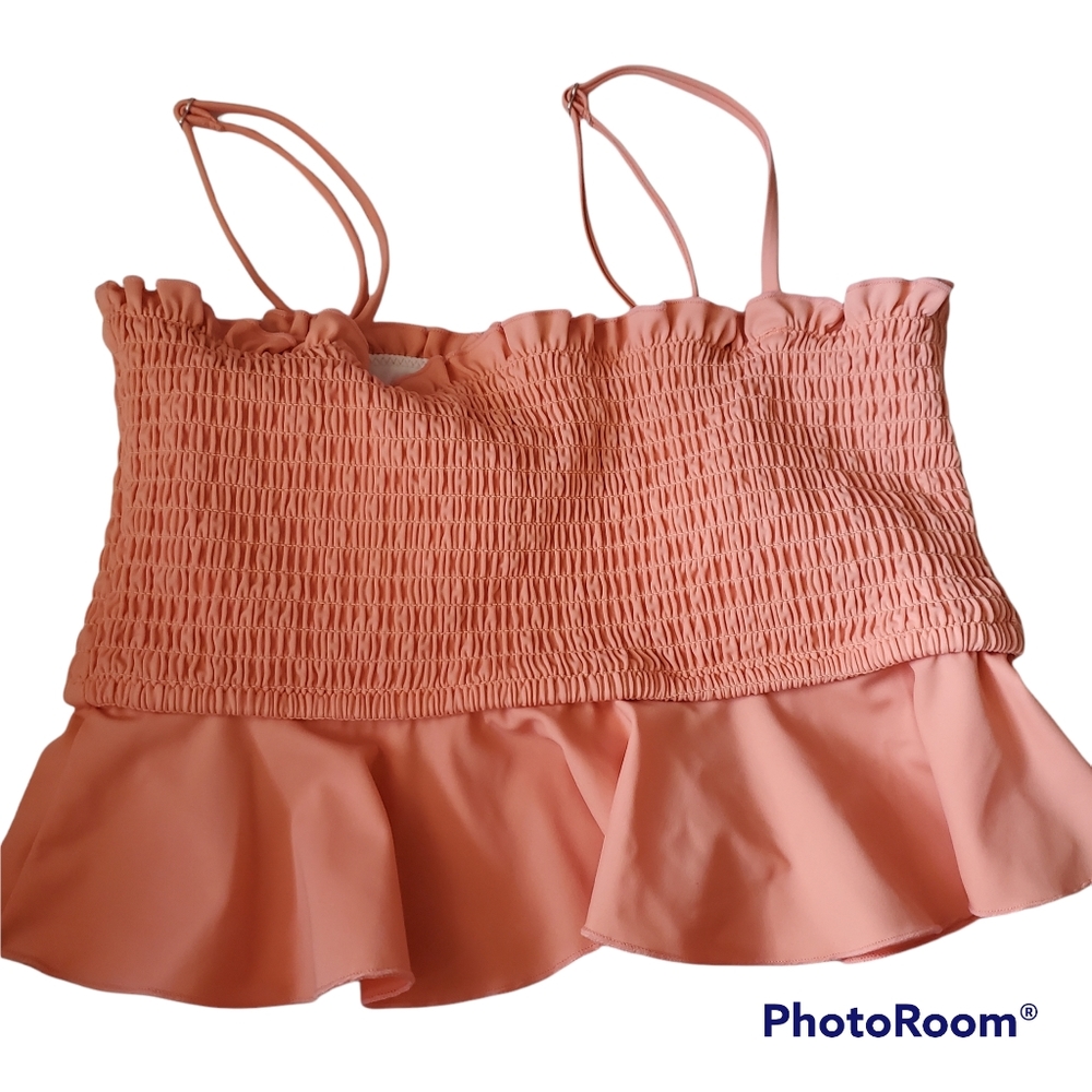 Unbranded Tankini top M Coral Peach color